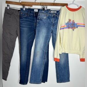 Girls Size 12 Jeans & Sweater Lot | Hudson, BKE, Janie & Jack American Girl